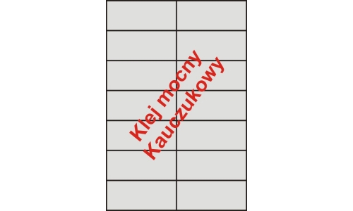 Etykiety samoprzylepne białe matowe na arkuszach A4 mocny klej  105x42,4